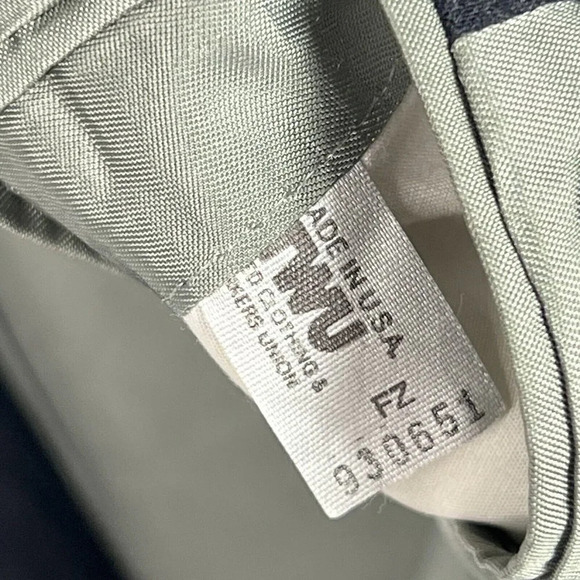 VTG PIERRE CARDIN Striped Gray 100% Wool Sport Coat Sz 48 Blazer Union Made USA - Picture 9 of 11